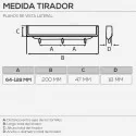 Puxador de Zamak Metalizado Cromado Mate 4089E
