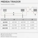 Puxador de Zamak Cromado Mate 5011E