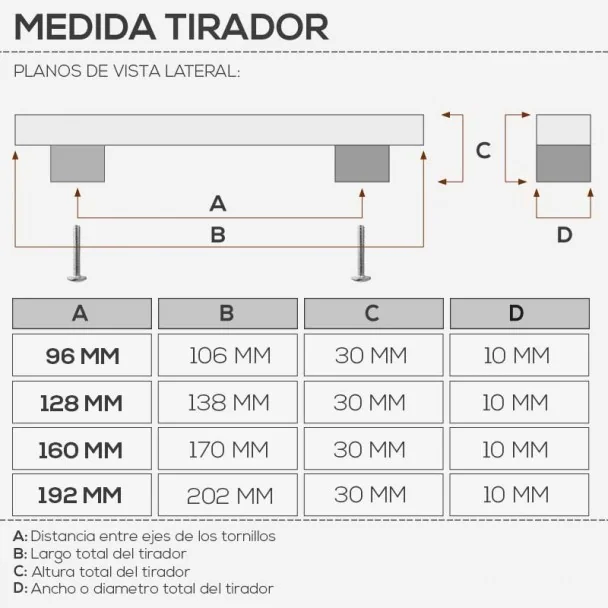 Puxador de Aço Inoxidável 2312