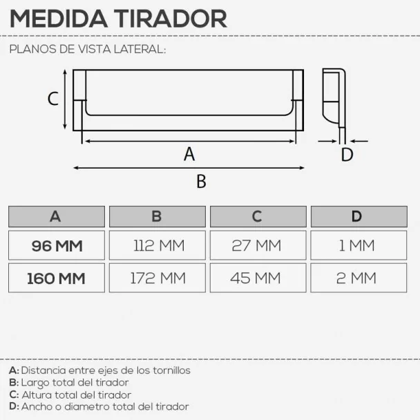 Puxador de Zamak Metalizado Cromado Mate 4036E