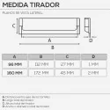 Puxador de Zamak Metalizado Cromado Mate 4036E