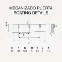 Puxador de Zamak Preto Fosco 4081E 160 mm