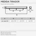 Puxador de Zamak Metalizado Cromado Mate 4090E