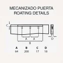 Puxador de Zamak Metalizado Cromado Mate 4090E