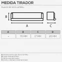 Puxador de Zamak Metalizado Cromado Mate 4025E