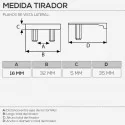 Puxador de Zamak Cromado Mate 4081E 32 mm