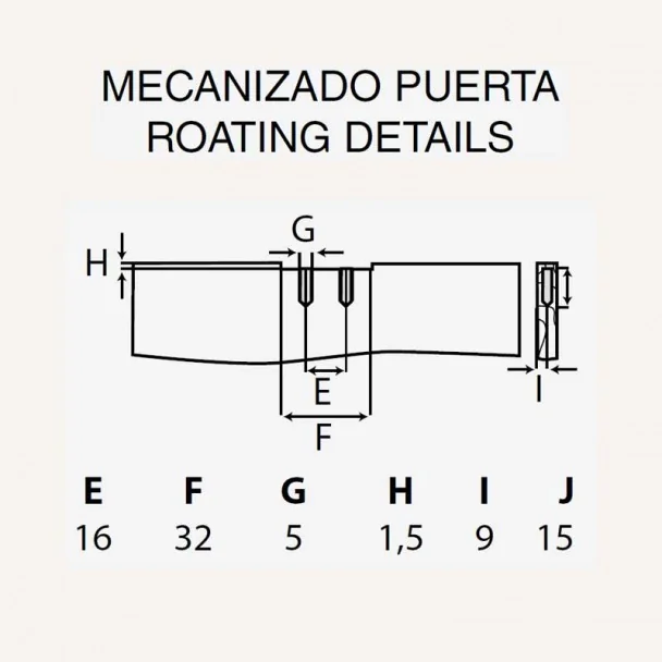 Puxador de Zamak Cromado Mate 4081E 32 mm