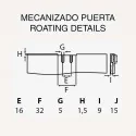 Puxador de Zamak Cromado Mate 4081E 32 mm