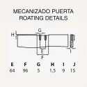 Puxador de Zamak Cromado Mate 4081E 96 mm