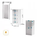 Kit Persiana 60 x 150 cm PVC Inox para Móveis de Cozinha