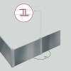 União Alumínio Escovado para Rodapé de PVC Cozinha