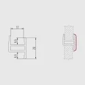 União Alumínio Escovado para Rodapé de PVC Cozinha