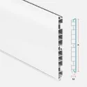 Rodapé de PVC Branco para Cozinha
