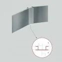 Multi-ângulo Preto para Rodapé de PVC de Cozinha