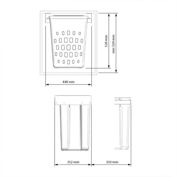 Cesto Removível para Roupas Compact