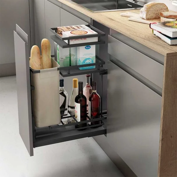 Rack para Garrafas e Pão Removível 3 Alturas Flat Antracite