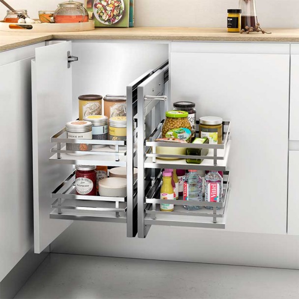 Extraível de Canto Articulado Flat Cromo