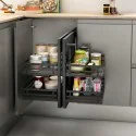 Extraível de Canto Articulado Flat Antracite