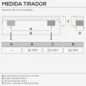 Maçaneta de Zamak Branco Fosco 3426