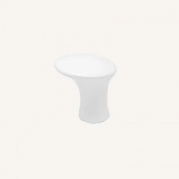 Maçaneta de Zamak Branco Fosco 3497