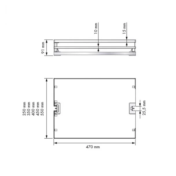 Cesto para Coluna Removível Flat Antracite