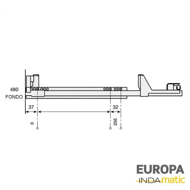 Conjunto de Guias para Gaveta Europa