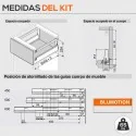 Extensão Cinza 65 kg Blum Tandembox Antaro D para Cozinha