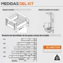 Extensão Interior Branco 30 kg Tandembox Antaro D para Cozinha