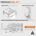 Extensão Interior Cinza 65 kg Tandembox Antaro D para Cozinha