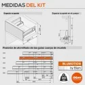 Gaveta para Armário de Pia Cozinha 30 kg Tandembox Antaro D