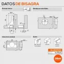 Dobradiça Super Angular 110º Ônix Blumotion