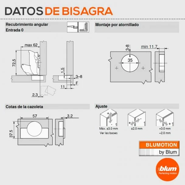 Dobradiça 155º Ônix Clip Top sem Mola