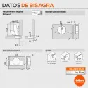 Dobradiça 155º Ônix Clip Top sem Mola