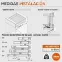 Conjunto de Corrediças Tandem Blumotion Extensão Parcial 30 kg