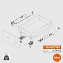 Conjunto de Corrediças Tandem Blumotion Extensão Total 30 kg