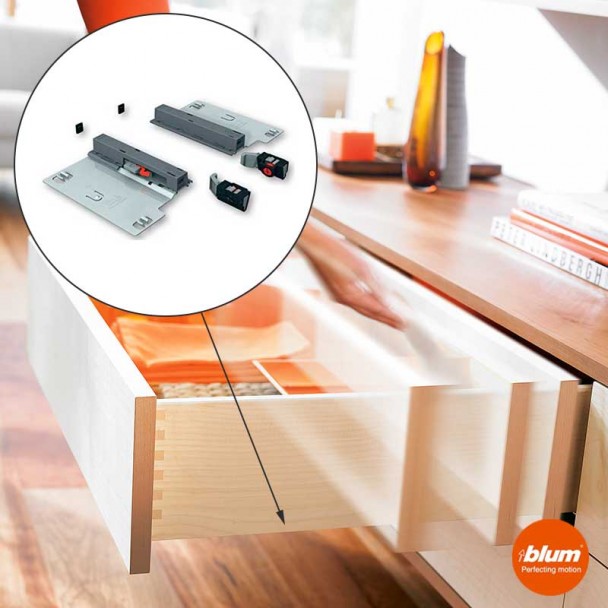 Sistema TIP-ON 30 kg para Corrediças Blum Tandem