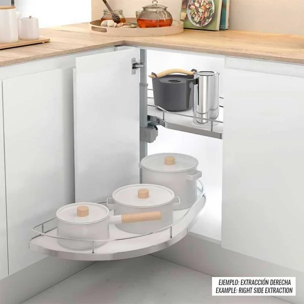 Bandeja Deslizante Do Armário Canto Cozinha Linha Compact