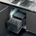Cubos Reciclagem de Lixo de Aço Inoxidável para Armário de Cozinha