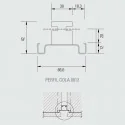 Perfil Mola Vertical Intermediário Inox 8012