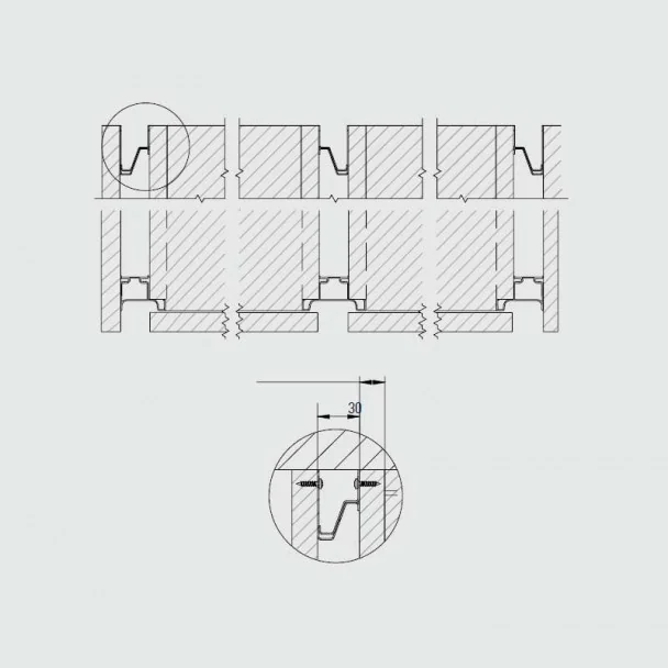 Fixação traseira para Gola Vertical (2 pcs)