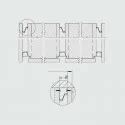 Fixação traseira para Gola Vertical (2 pcs)
