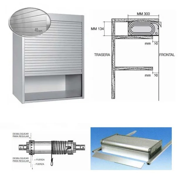 Antracite Alumínio Persiana Kit Para Móveis De Cozinha