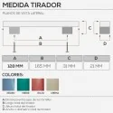 Puxador de Zamak Cromado Mate 2402