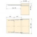 Corrediças para Mesa Extensível Lunch +39