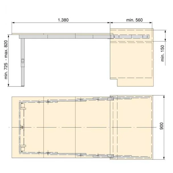 Corrediças para Mesa Extensível Party