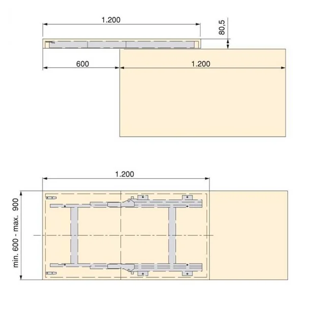 Corrediças para Mesa Deslizante Twice Top