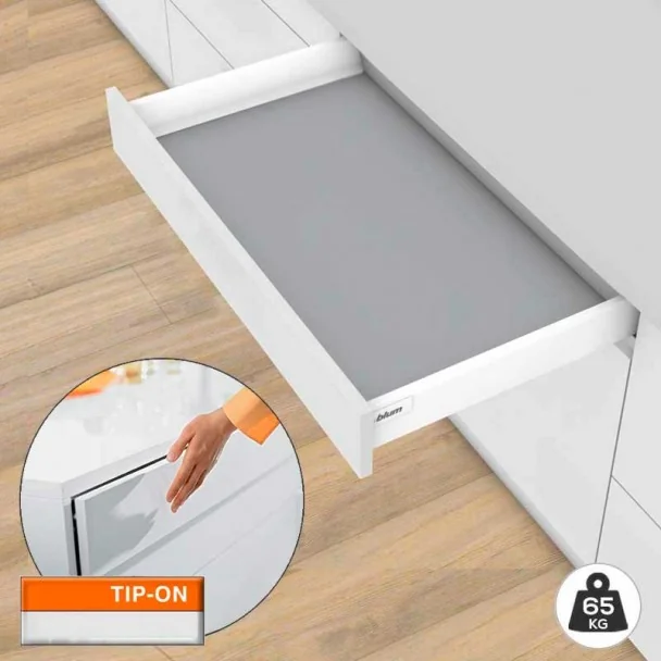 Gaveta Branco TIP-ON BLUMOTION 65 kg Tandembox Antaro M