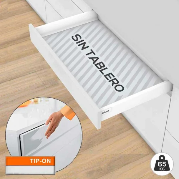 Gaveta Branco TIP-ON BLUMOTION 65 kg Tandembox Antaro M