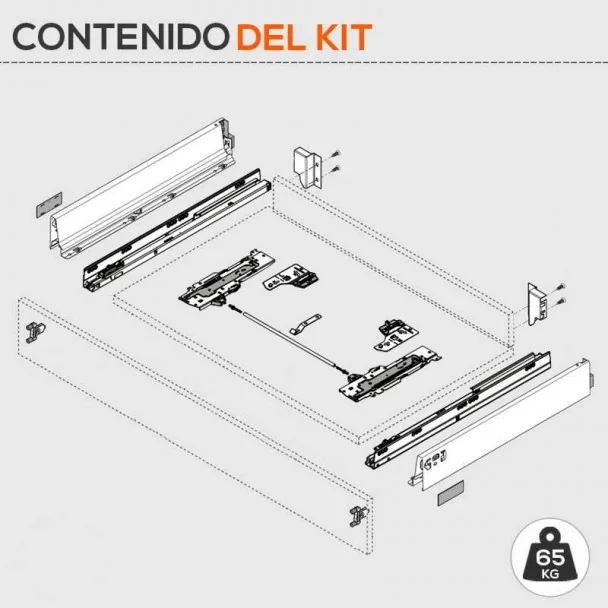 Gaveta Branco TIP-ON BLUMOTION 65 kg Tandembox Antaro M