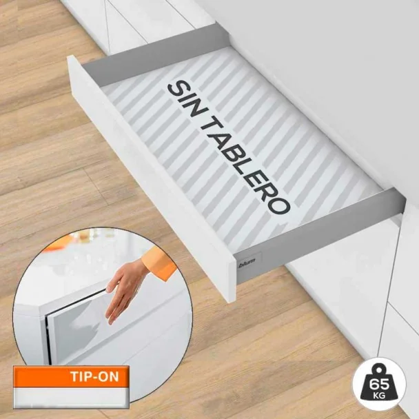 Gaveta Cinza TIP-ON BLUMOTION 65 kg Tandembox Antaro M